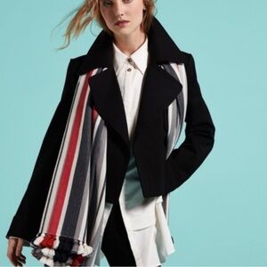 Kit & Ace Last Call Black Cropped Trench Jacket Sz 8